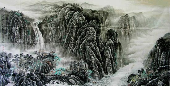 著名画家刘国良山水画14