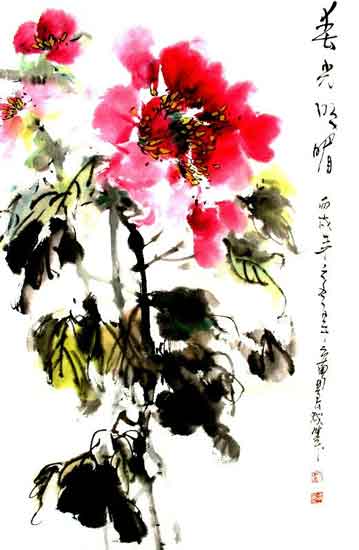 中国著名画家刘国良花鸟画2