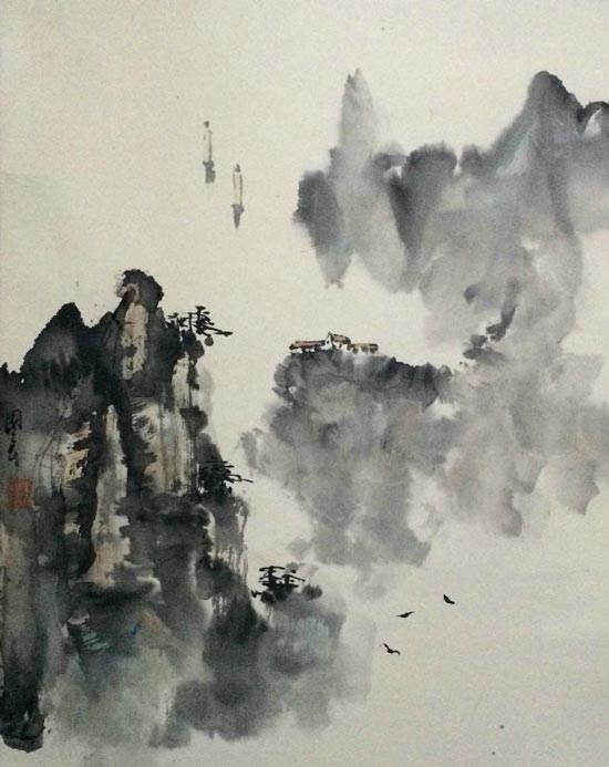 著名画家刘国良山水画5