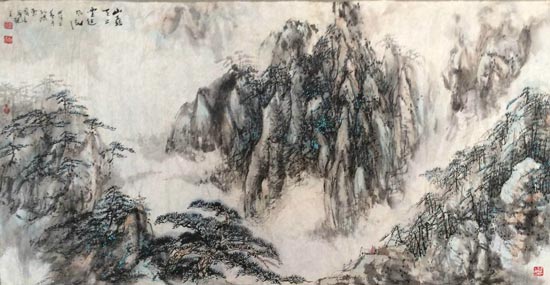 著名画家刘国良山水画9